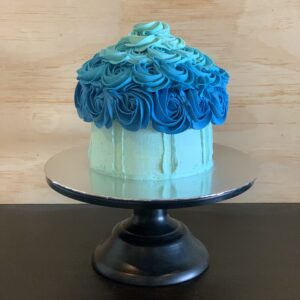 ombré blue cake smash