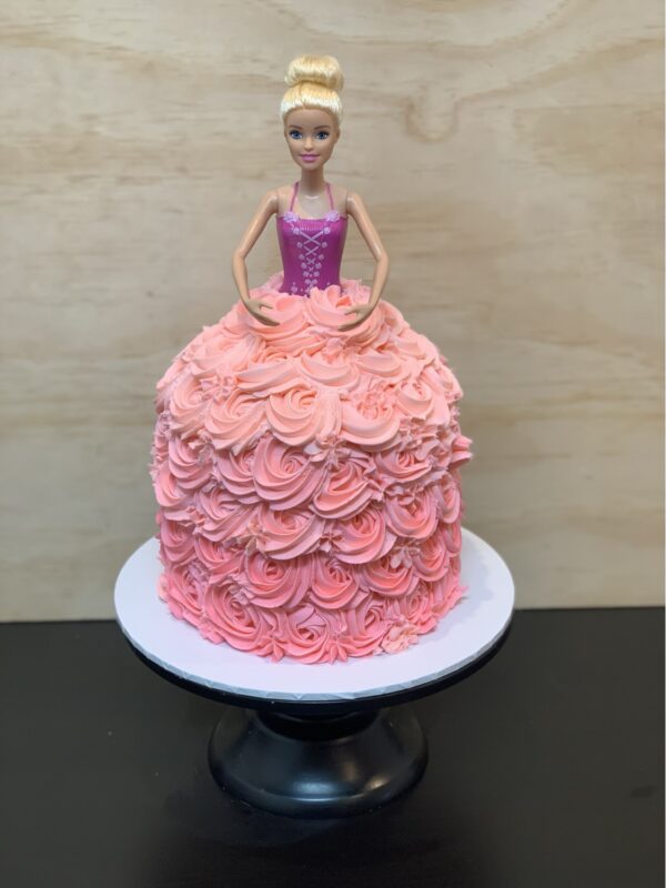 pink barbie cake