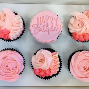 kids happy birthday pink cupcakes