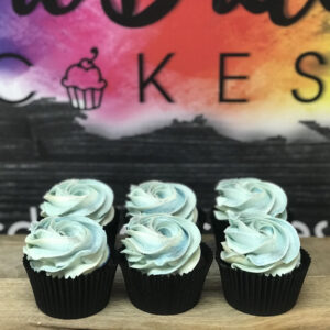 vanilla cupcakes blue